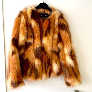 Chic and beautiful faux fur jacket